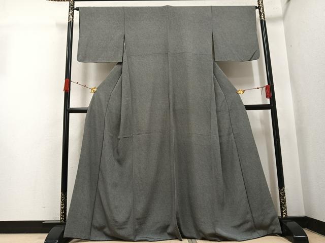 平和屋着物●江戸小紋　鮫小紋柄　黒地　正絹　逸品　AABJ8495ph