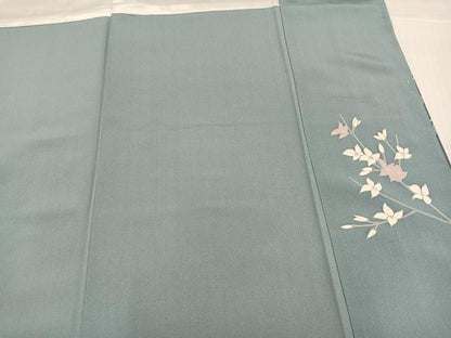 平和屋着物●訪問着　友禅　作家物　枝花文　暈し染め　正絹　逸品　未使用　AABJ8496ph