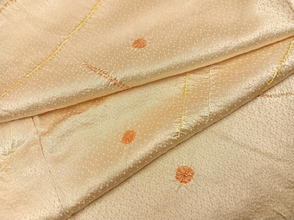 平和屋着物●上質な小紋　絞り　幾何学文様　正絹　逸品　未使用　AABJ8502ph