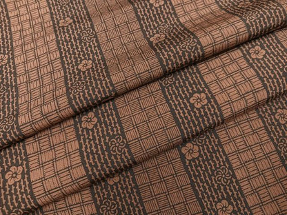 平和屋着物●上質な小紋　梅間道　正絹　逸品　AABJ8506ph