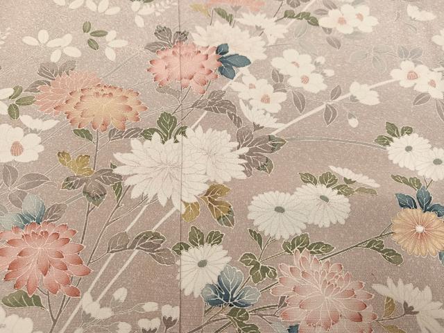 平和屋着物●訪問着　友禅　草花文　暈し染め　鈴乃屋扱い　正絹　逸品　AABJ8508ph