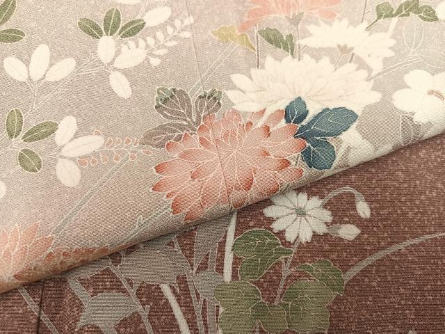 平和屋着物●訪問着　友禅　草花文　暈し染め　鈴乃屋扱い　正絹　逸品　AABJ8508ph