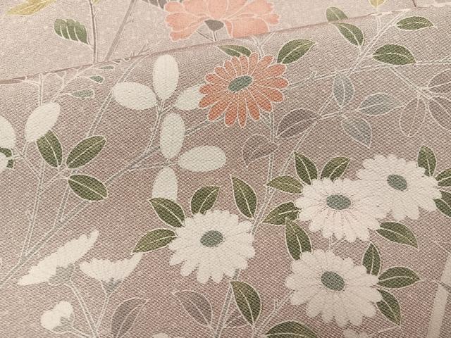 平和屋着物●訪問着　友禅　草花文　暈し染め　鈴乃屋扱い　正絹　逸品　AABJ8508ph