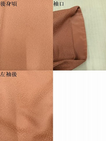 平和屋着物●上質な色無地　ときがら茶色　正絹　逸品　AABJ8511ph