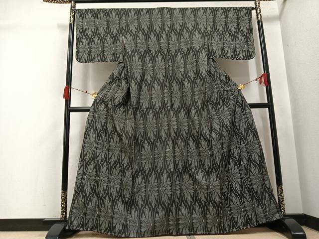 平和屋着物●本場村山大島紬　花尽くし　正絹　逸品　未使用　AABJ8516ph