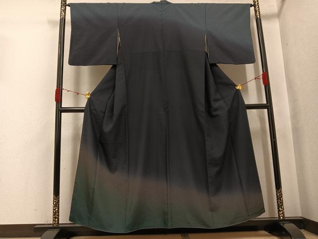 平和屋着物●お召　訪問着　霞文　正絹　逸品　AABJ8522ph