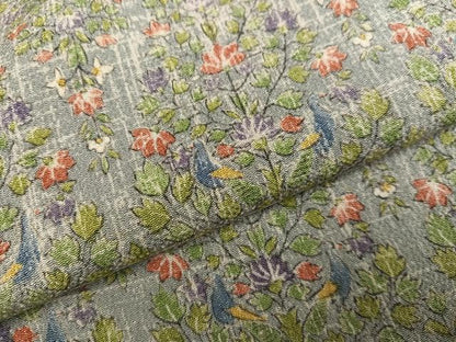 平和屋着物●上質な小紋　草花文　鬼しぼ縮緬　鈴乃屋扱い　正絹　逸品　AABJ8523ph