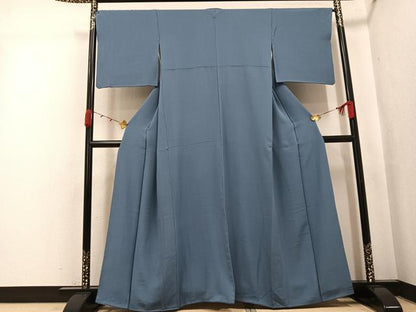 平和屋着物●上質な色無地　錆鼠色　正絹　逸品　AABJ8530ph