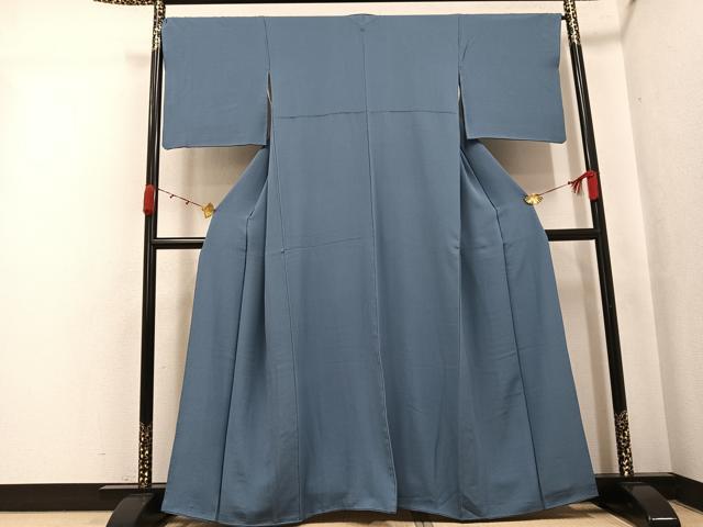 平和屋着物●上質な色無地　錆鼠色　正絹　逸品　AABJ8530ph