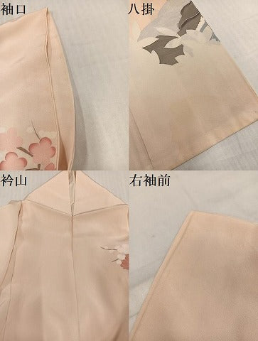 平和屋着物●訪問着　友禅　作家物　花鳥文　正絹　逸品　AABJ8533ph