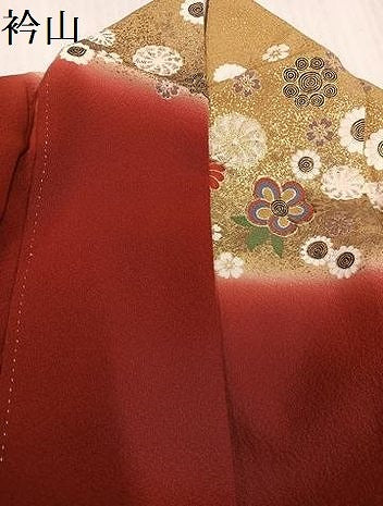 平和屋着物●豪華振袖　花蝶青海波　暈し染め　金彩　正絹　逸品　AABJ8536ph