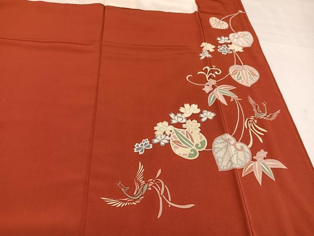 平和屋着物●豪華振袖　花蝶青海波　暈し染め　金彩　正絹　逸品　AABJ8536ph