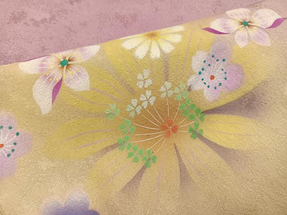 平和屋着物●豪華振袖　花尽くし　暈し染め　正絹　逸品　AABJ8537ph
