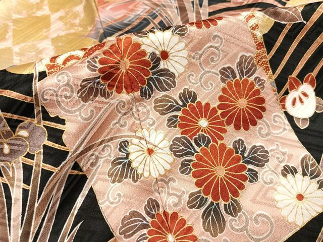 平和屋着物●豪華振袖　駒刺繍　草花鼓文　暈し染め　金彩　まるやま扱い　正絹　逸品　AABJ8538ph