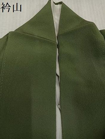 平和屋着物●上質な色無地　作家物　海松色　正絹　逸品　AABJ8539ph