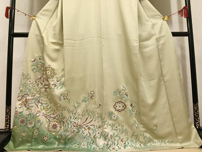 平和屋着物●訪問着　鳳凰更紗　暈し染め　金彩　ロング丈　正絹　逸品　未使用　AABJ8543ph