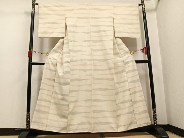 平和屋着物●上質な紬　霞文　正絹　逸品　AABJ8544ph