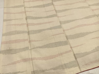 平和屋着物●上質な紬　霞文　正絹　逸品　AABJ8544ph