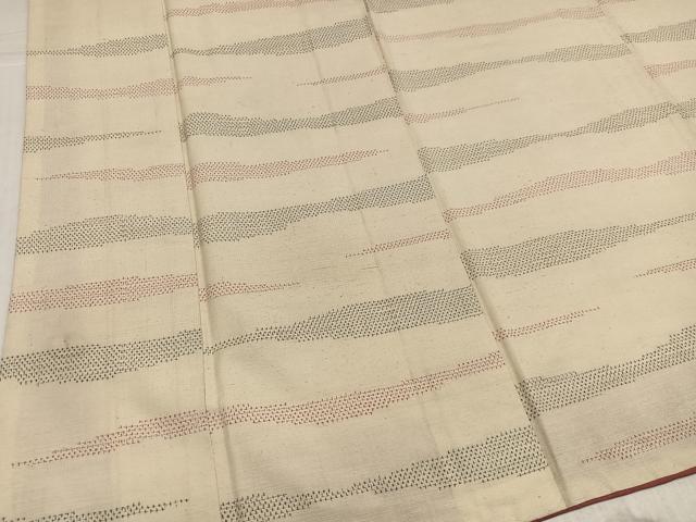 平和屋着物●上質な紬　霞文　正絹　逸品　AABJ8544ph