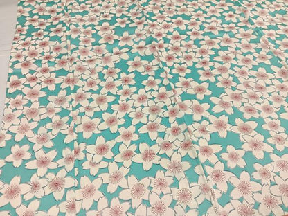 平和屋着物●上質な小紋　桜　正絹　逸品　AABJ8546ph