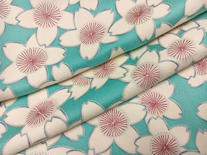 平和屋着物●上質な小紋　桜　正絹　逸品　AABJ8546ph