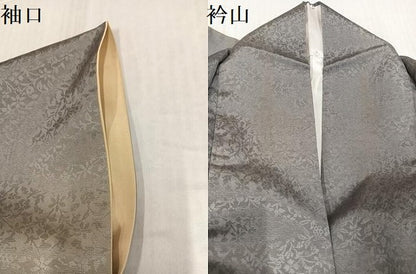 平和屋着物●インド・アッサム　野蚕糸　手織　ムガシルク　訪問着　動物樹林文　正絹　逸品　AABJ8551ph