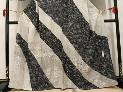 平和屋着物●伝統工芸士　水谷滉　訪問着　鳥獣草花文　正絹　逸品　AABJ8552ph