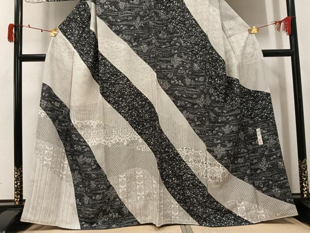 平和屋着物●伝統工芸士　水谷滉　訪問着　鳥獣草花文　正絹　逸品　AABJ8552ph