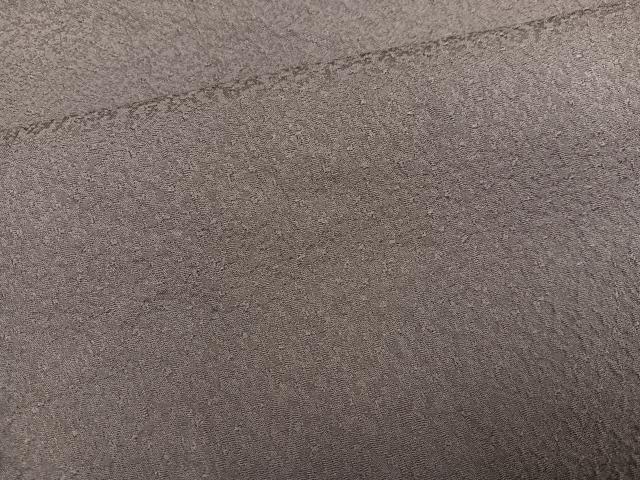 平和屋着物●上質な色無地　紋意匠　鳩羽鼠色　正絹　逸品　AABJ8554ph
