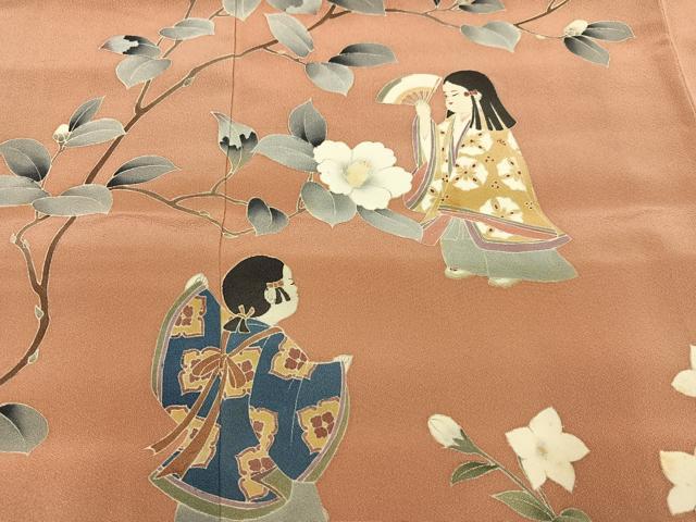 平和屋着物●訪問着　友禅　童子枝花文　高島屋扱い　正絹　逸品　AABJ8558ph