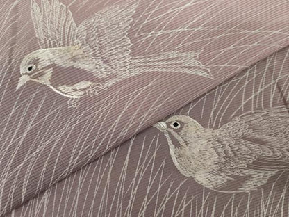 平和屋着物＊夏物　訪問着　刺繍　絽　草木に馬　正絹　逸品　AABJ8563cs