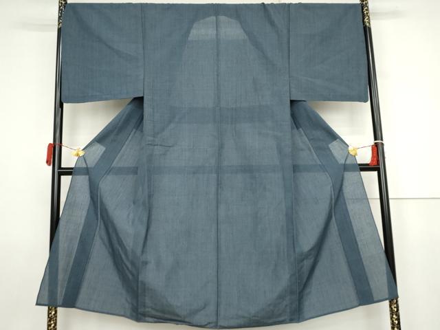 平和屋着物＊夏物　男性　小紋　紗　格子　AABJ8568cs