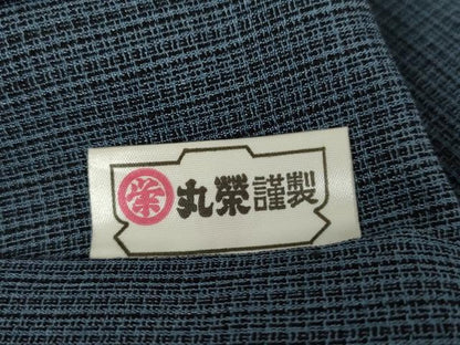 平和屋着物＊夏物　男性　小紋　紗　格子　AABJ8568cs