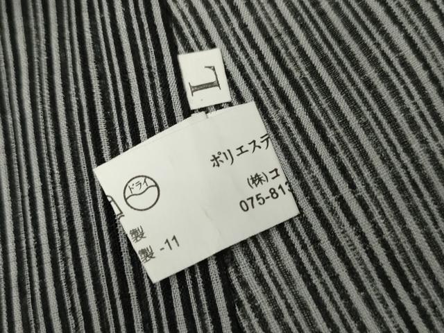 平和屋着物＊夏物　男性　小紋　縞　黒地　洗える着物　AABJ8571cs