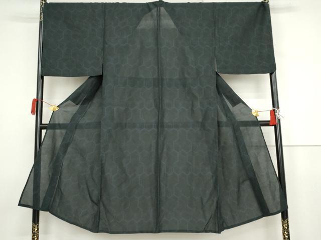 平和屋着物＊夏物　男性　小紋　紗　毘沙門亀甲　AABJ8572cs