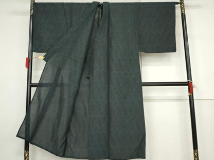 平和屋着物＊夏物　男性　小紋　紗　毘沙門亀甲　AABJ8572cs