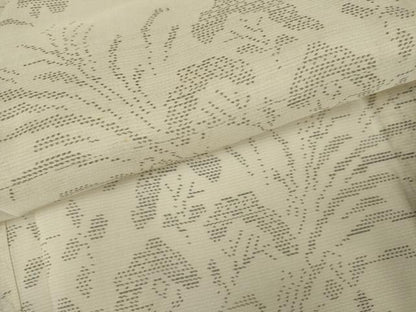 平和屋着物＊夏物　本場大島紬　夏大島　白大島　草花文　三越扱い　正絹　逸品　未使用　AABJ8574cs