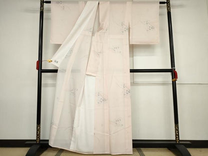 平和屋着物＊夏物　洗える最高級着物　＜英＞はなぶさ謹製　小紋　絽　芝に萩　洗える着物　AABJ8580cs