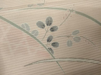 平和屋着物＊夏物　洗える最高級着物　＜英＞はなぶさ謹製　小紋　絽　芝に萩　洗える着物　AABJ8580cs
