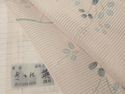 平和屋着物＊夏物　洗える最高級着物　＜英＞はなぶさ謹製　小紋　絽　芝に萩　洗える着物　AABJ8580cs