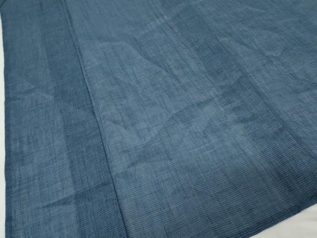 平和屋着物＊夏物　男性　小千谷ちぢみ　網目文　麻　逸品　未使用　AABJ8585cs