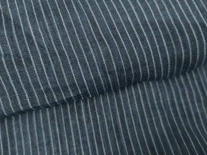 平和屋着物＊夏物　男性　小千谷ちぢみ　縞　キングサイズ　麻　逸品　AABJ8591cs