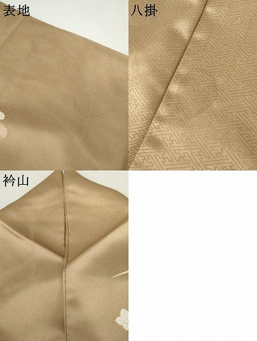 平和屋着物●訪問着　枝花文　暈し染め　金彩　正絹　逸品　AABJ8596cs
