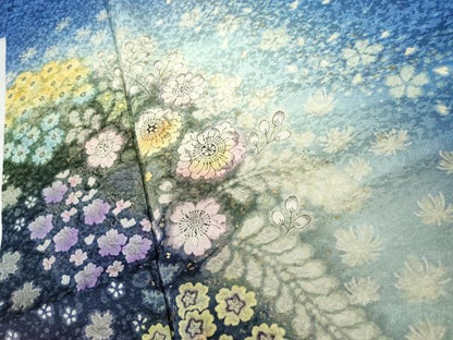 平和屋着物●豪華振袖　辻が花　暈し染め　金彩　金通し地　ロング丈　正絹　逸品　AABJ8599cs