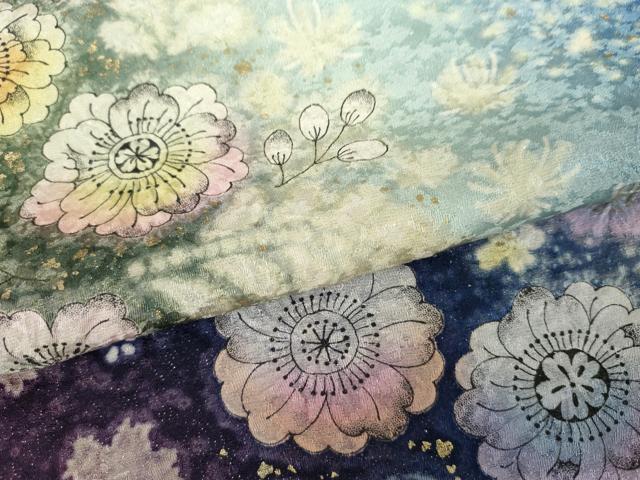 平和屋着物●豪華振袖　辻が花　暈し染め　金彩　金通し地　ロング丈　正絹　逸品　AABJ8599cs