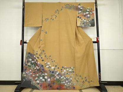 平和屋着物●訪問着　辻が花　暈し染め　金彩　正絹　逸品　AABJ8606cs
