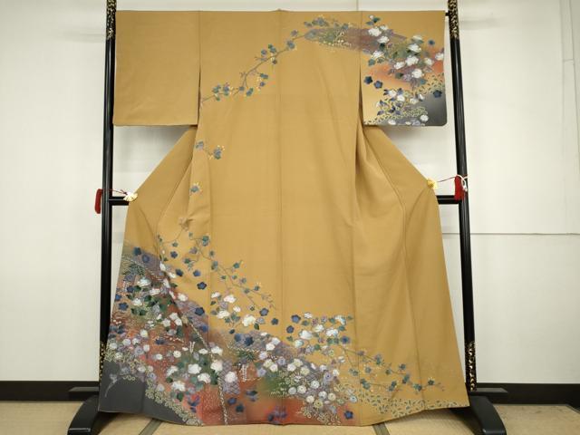 平和屋着物●訪問着　辻が花　暈し染め　金彩　正絹　逸品　AABJ8606cs
