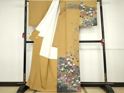 平和屋着物●訪問着　辻が花　暈し染め　金彩　正絹　逸品　AABJ8606cs