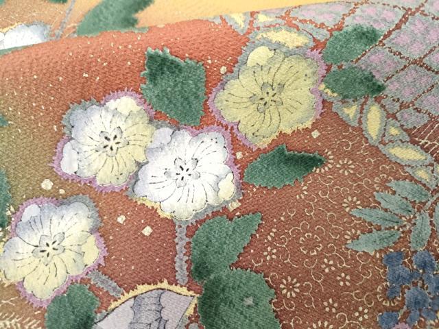 平和屋着物●訪問着　辻が花　暈し染め　金彩　正絹　逸品　AABJ8606cs