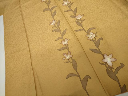 平和屋着物●訪問着　作家物　枝花文　正絹　逸品　AABJ8610cs